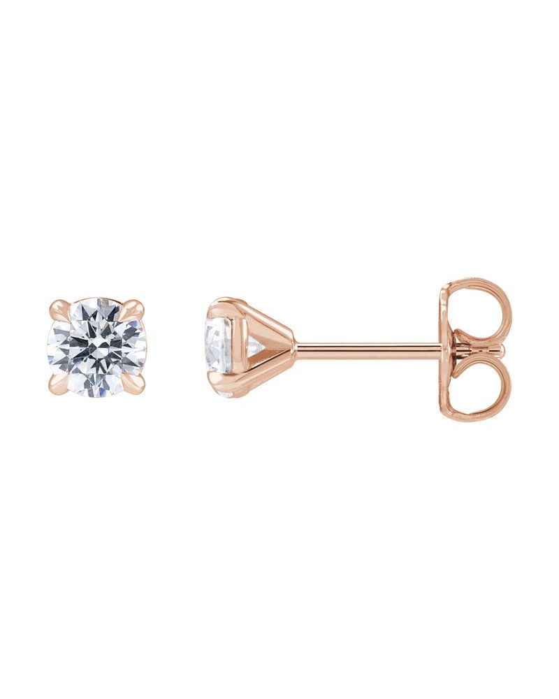 Brinco Ponto de Luz Redondo Coquetel em Ouro 14k com Diamantes de Laboratório