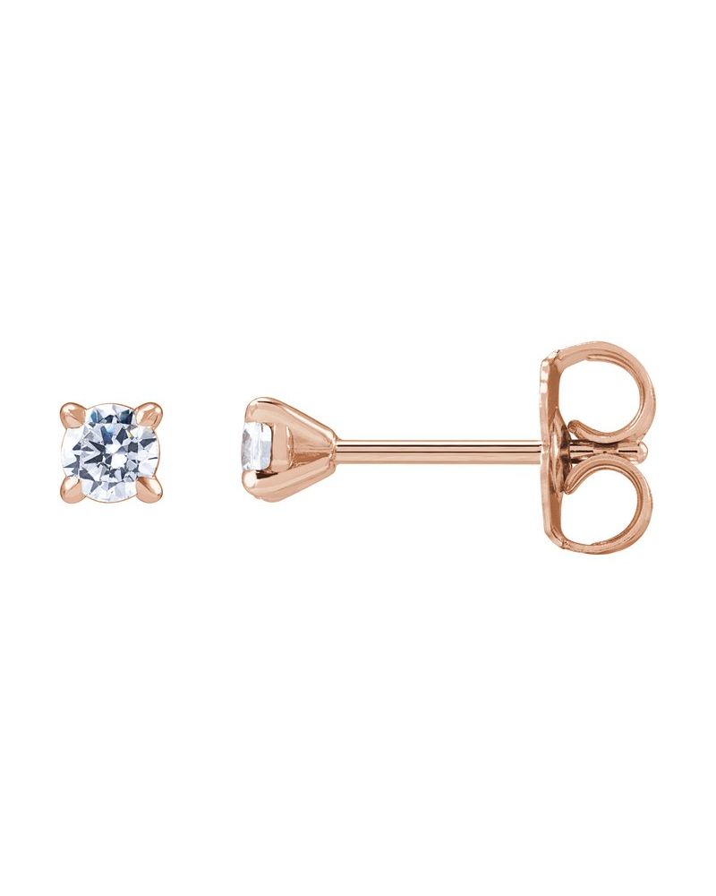 Brinco Ponto de Luz Redondo Coquetel em Ouro 14k com Diamantes de Laboratório