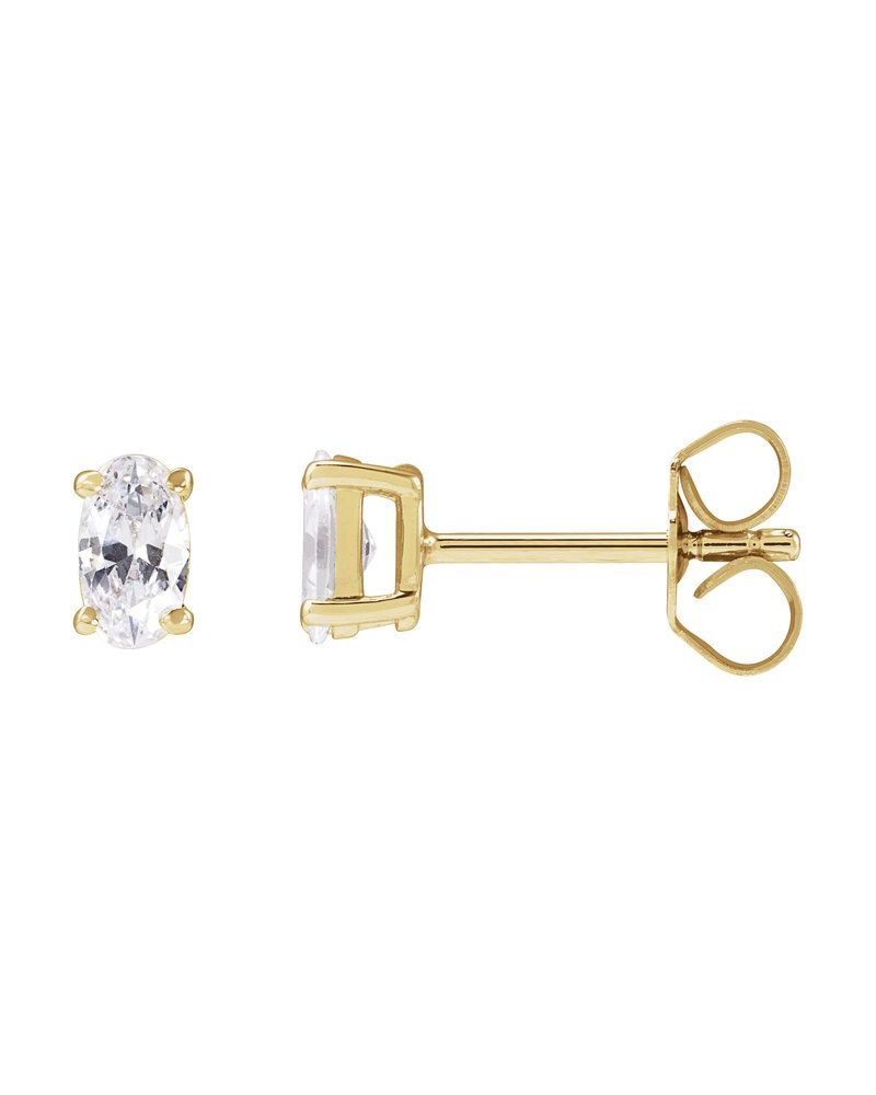 Brinco Ponto de Luz em Ouro 14k com Diamantes de Laboratório – Modelo 5