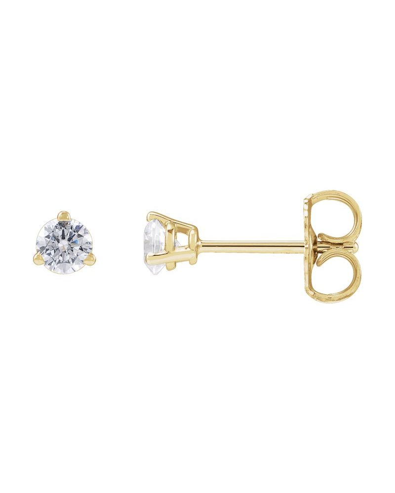 Brinco Ponto de Luz em Ouro 14k com Diamantes de Laboratório – Modelo 3