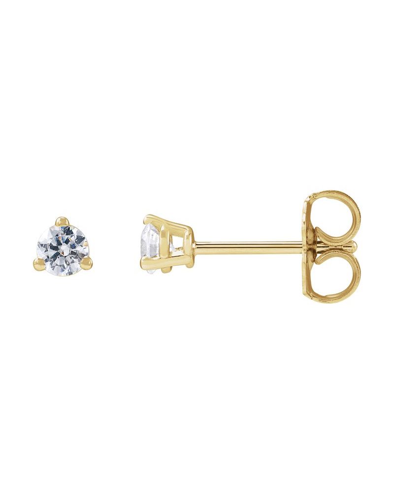 Brinco Ponto de Luz em Ouro 14k com Diamantes de Laboratório – Modelo 3