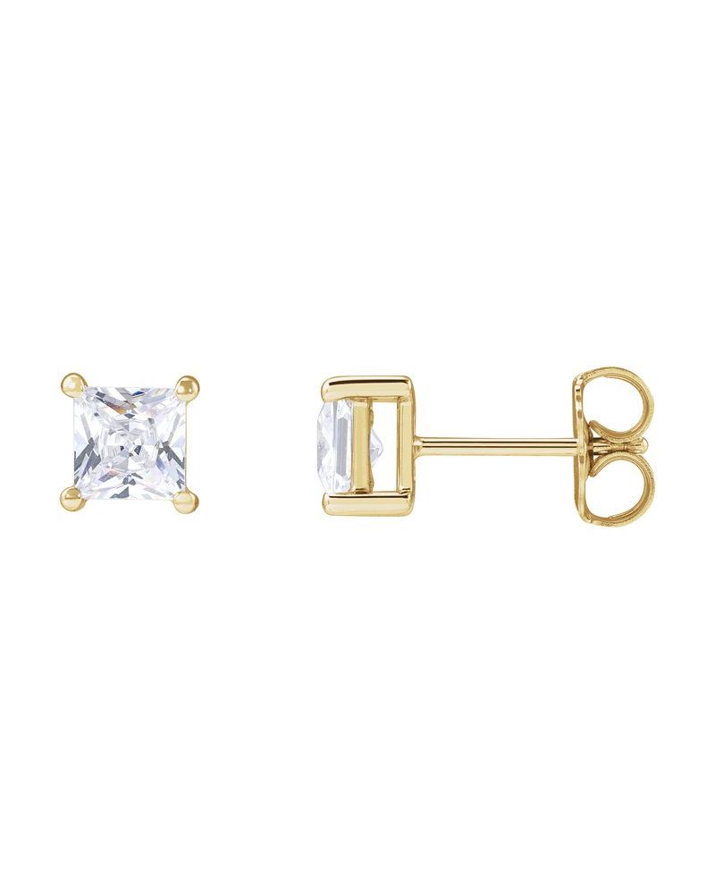 Brinco Ponto de Luz em Ouro 14k com Diamantes de Laboratório