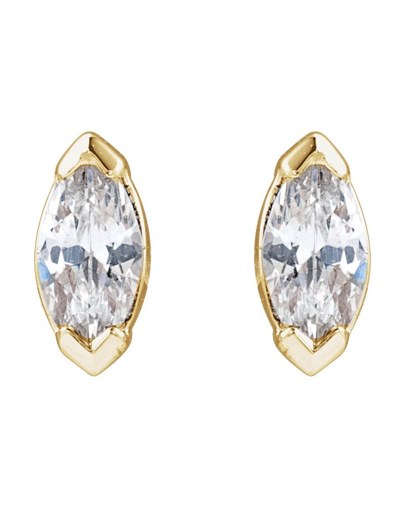 Brinco Ponto de Luz em Ouro 14k com Diamantes de Laboratório – Modelo 2