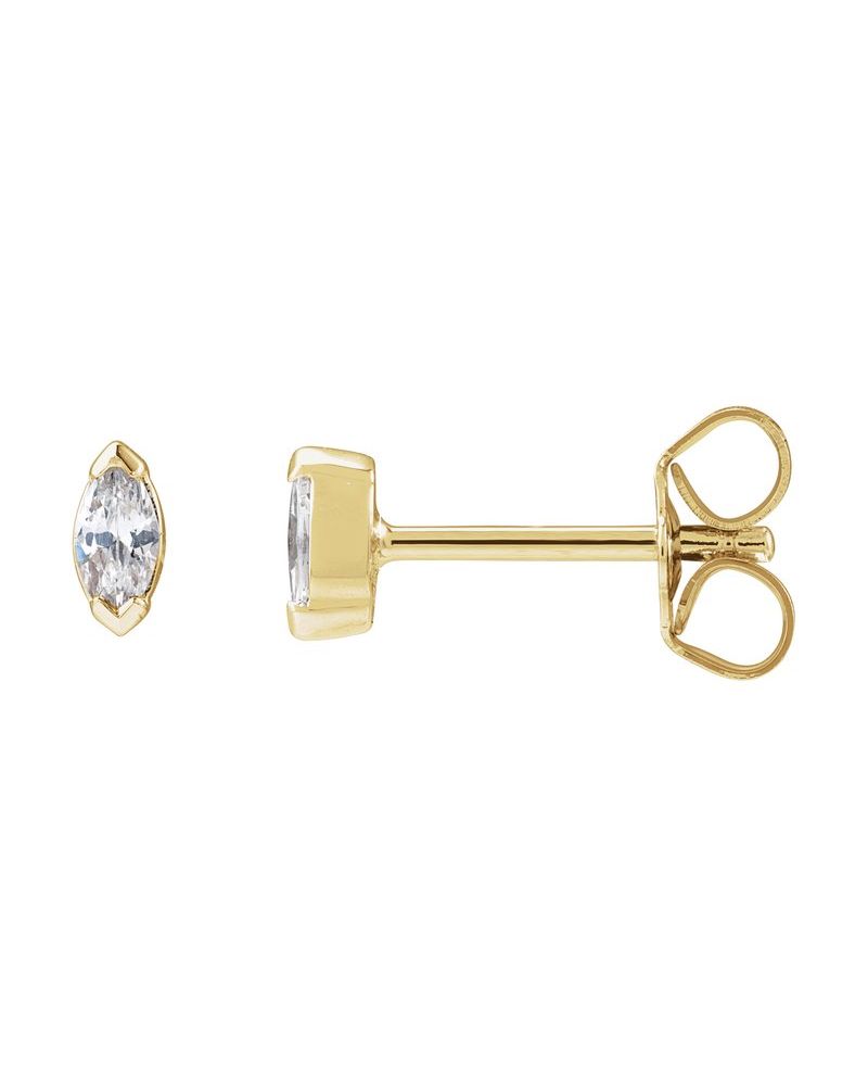 Brinco Ponto de Luz em Ouro 14k com Diamantes de Laboratório – Modelo 2