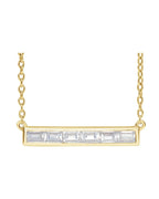 Colar Barra em Ouro 14k com Diamantes de Laboratório – Modelo 3