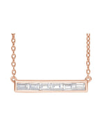 Colar Barra em Ouro 14k com Diamantes de Laboratório – Modelo 3