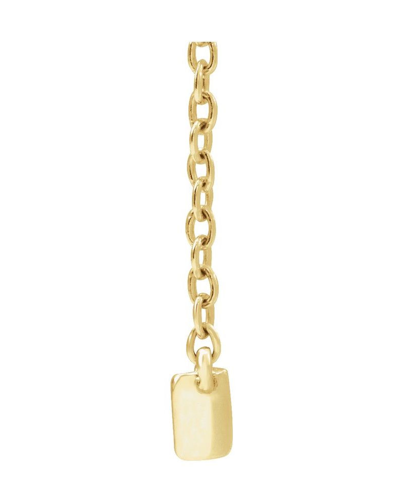 Colar Barra em Ouro 14k com Diamantes de Laboratório – Modelo 3