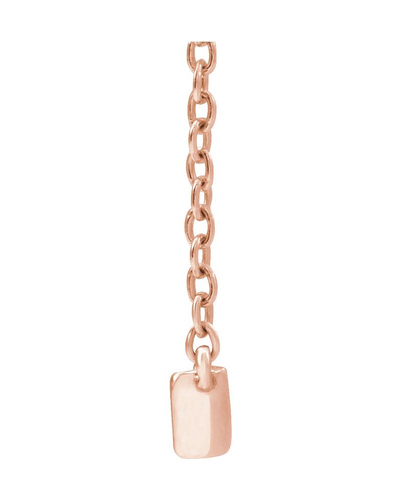 Colar Barra em Ouro 14k com Diamantes de Laboratório – Modelo 3