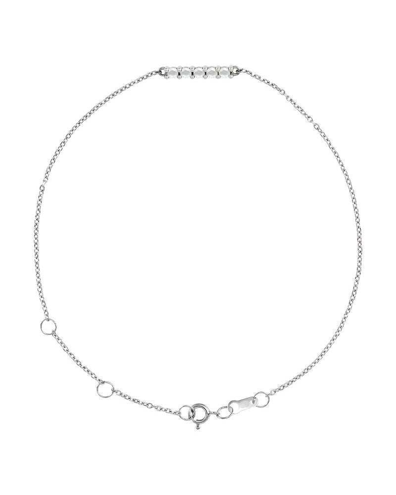 Pulseira Cabochão Barra em Ouro 14k com Diamantes Naturais