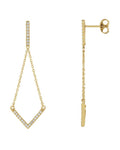 Brinco Vintage em Ouro 14k com Diamantes Naturais – Modelo 2