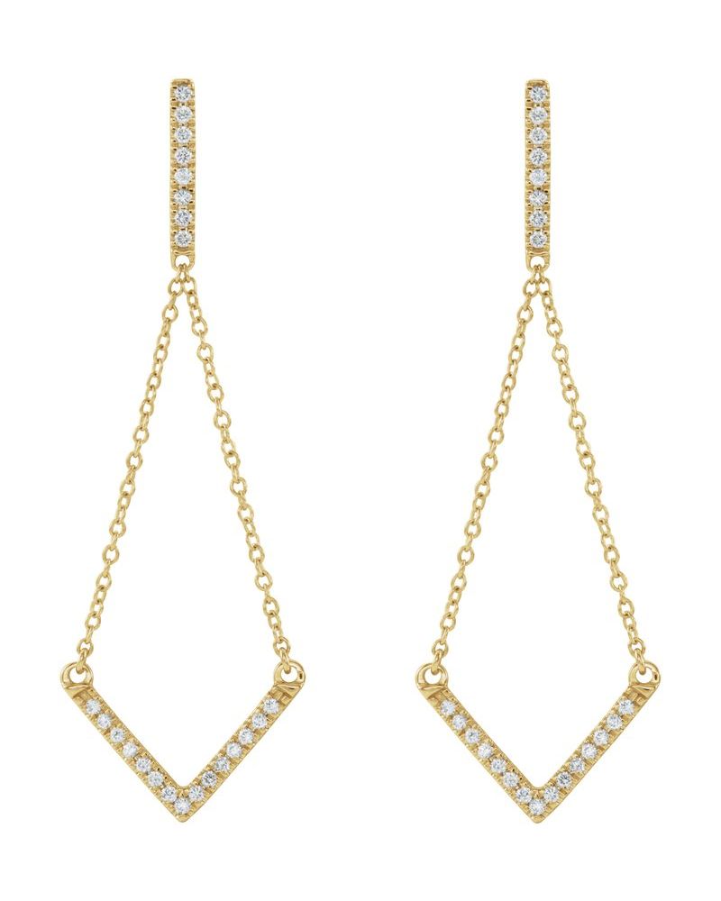 Brinco Vintage em Ouro 14k com Diamantes Naturais – Modelo 2