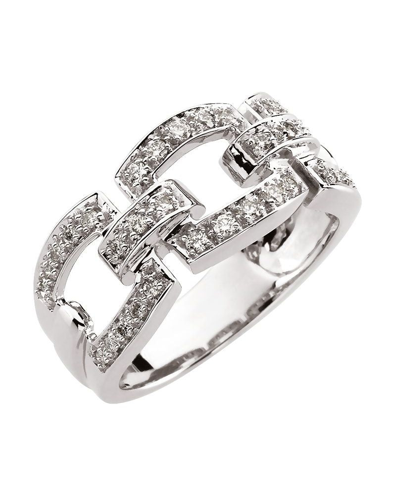 Anel Elos Cravejado em Ouro 14k com Diamantes Naturais