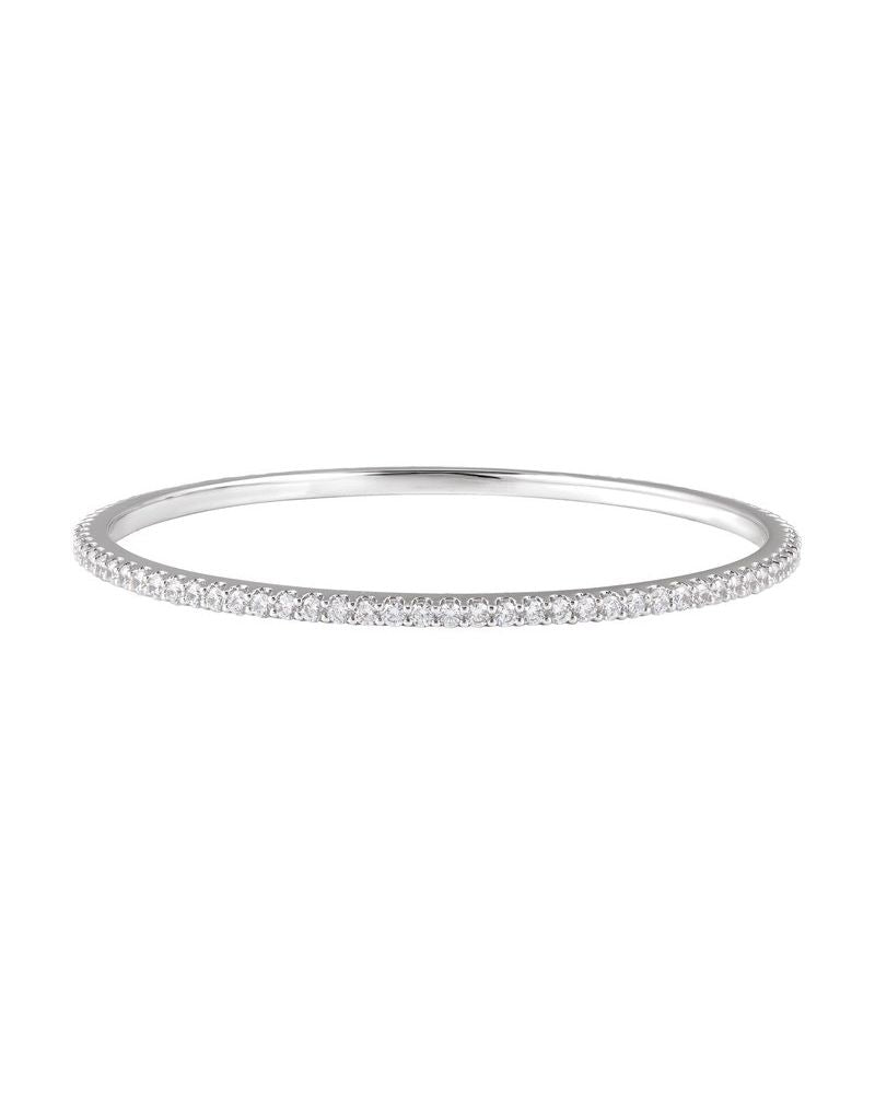 Bracelete Rígido Cravejado em Ouro 14k com Diamantes de Laboratório – Modelo 3