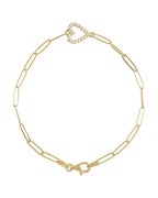 Pulseira Coração Cravejada em Ouro 14k com Diamantes Naturais