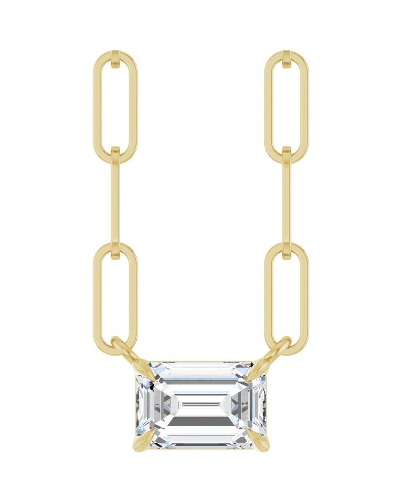 Colar Solitário em Ouro 14k com Diamantes de Laboratório – Modelo 5