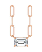Colar Solitário em Ouro 14k com Diamantes de Laboratório – Modelo 5