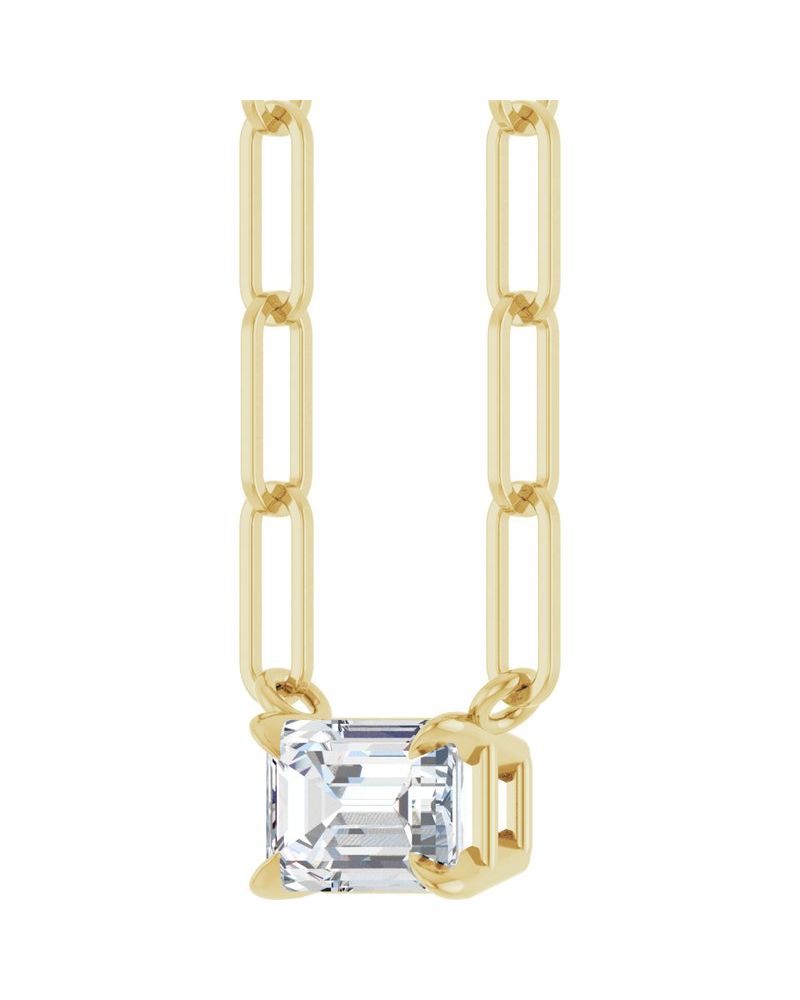 Colar Solitário em Ouro 14k com Diamantes de Laboratório – Modelo 5