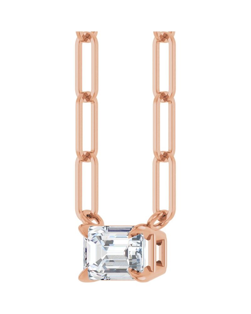 Colar Solitário em Ouro 14k com Diamantes de Laboratório – Modelo 5