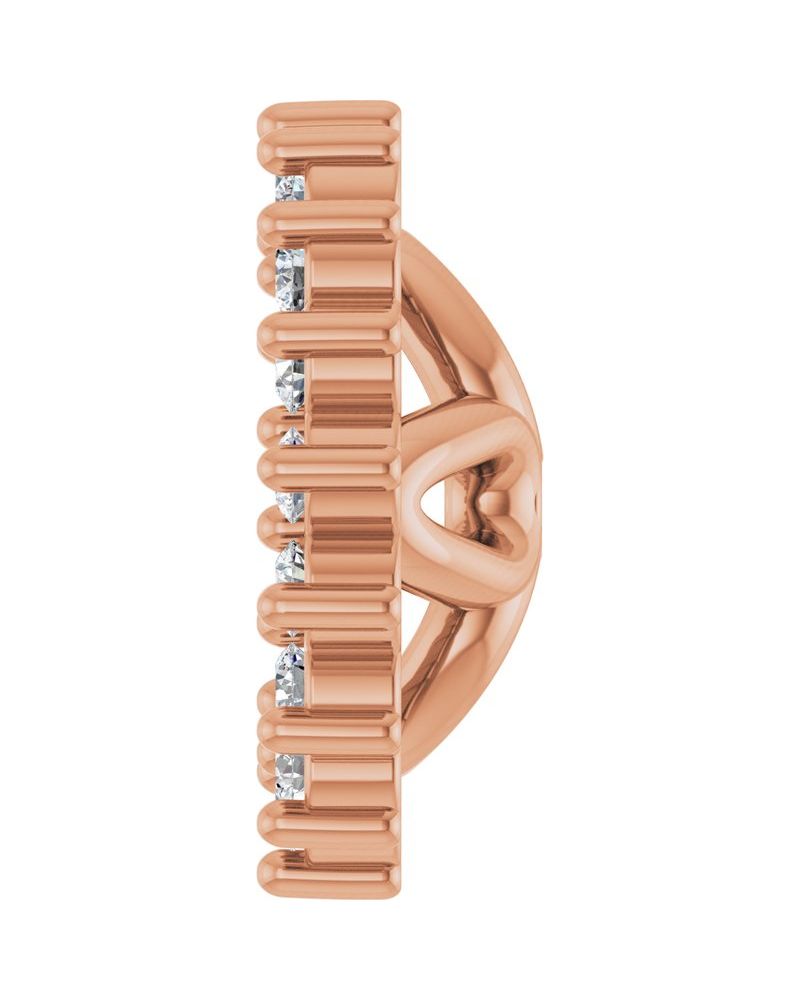 Jaqueta para Brinco Cravejada em Ouro 14k com Diamantes Naturais