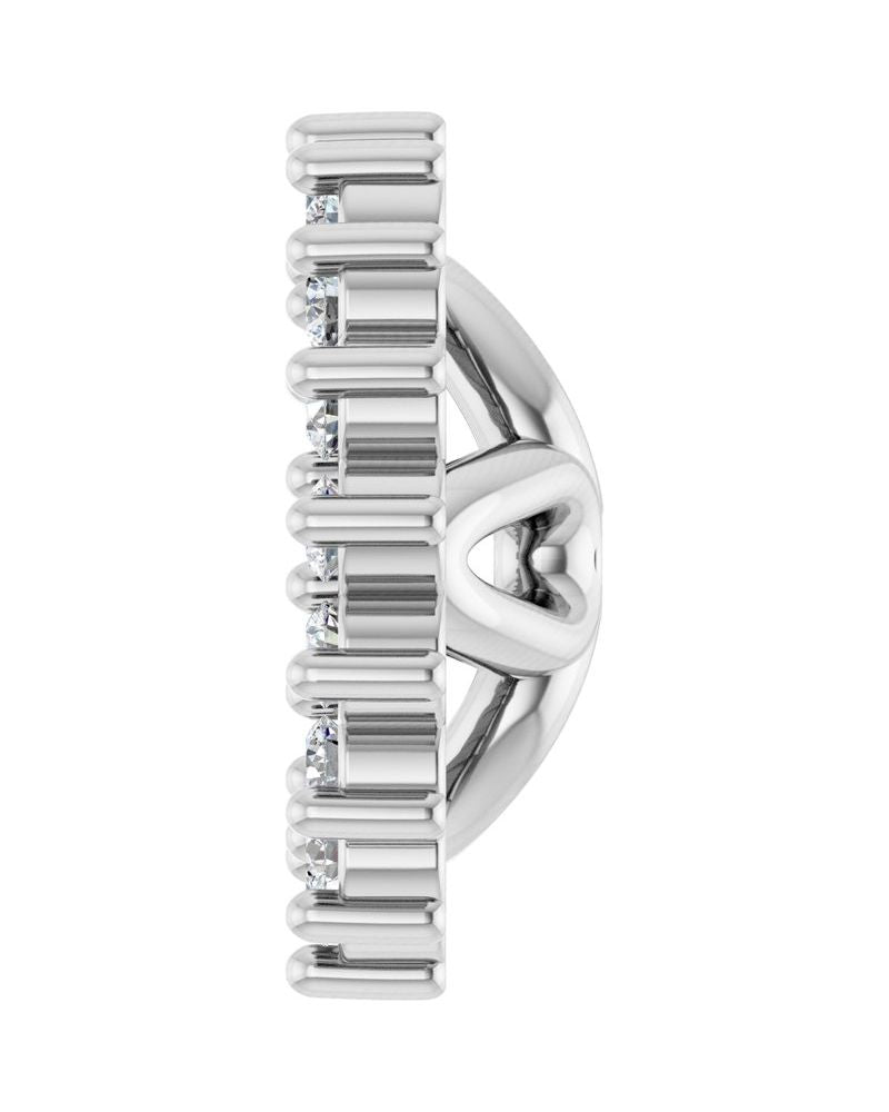 Jaqueta para Brinco Cravejada em Ouro 14k com Diamantes Naturais