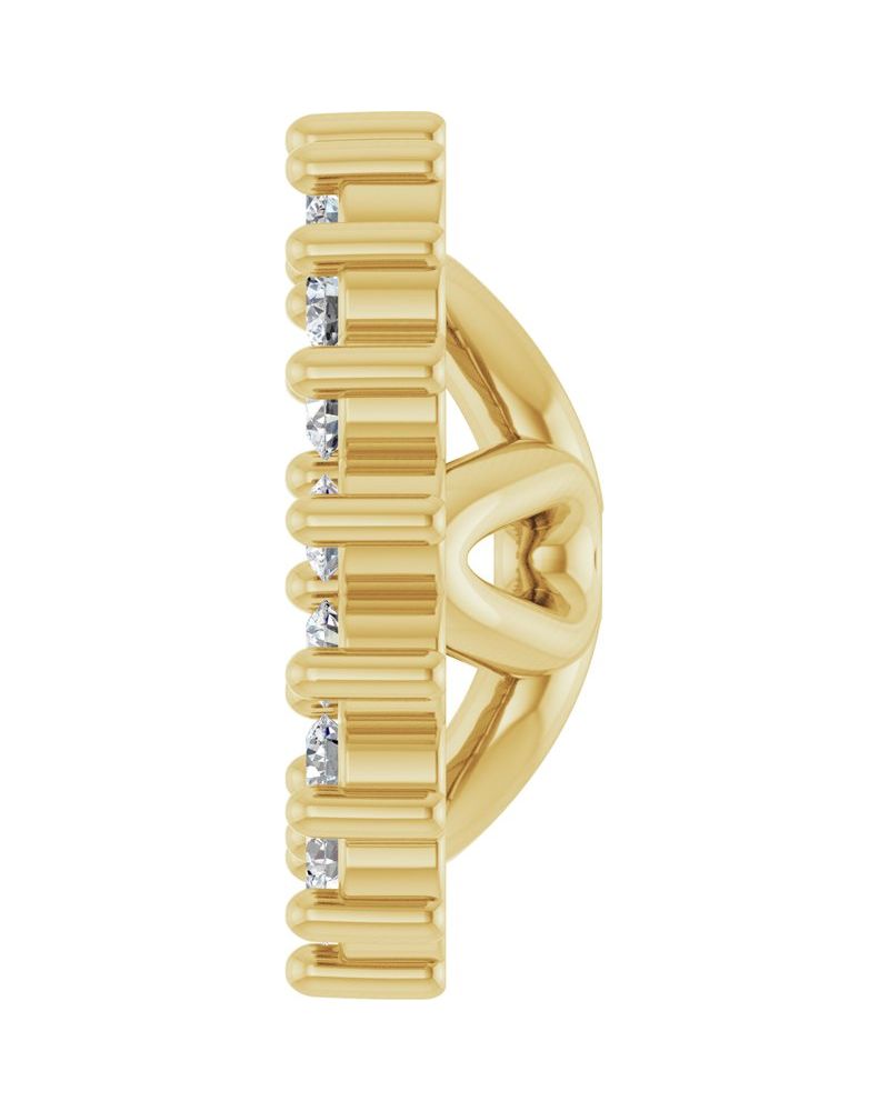 Jaqueta para Brinco Cravejada em Ouro 14k com Diamantes Naturais