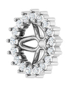 Jaqueta para Brinco Cravejada em Ouro 14k com Diamantes Naturais