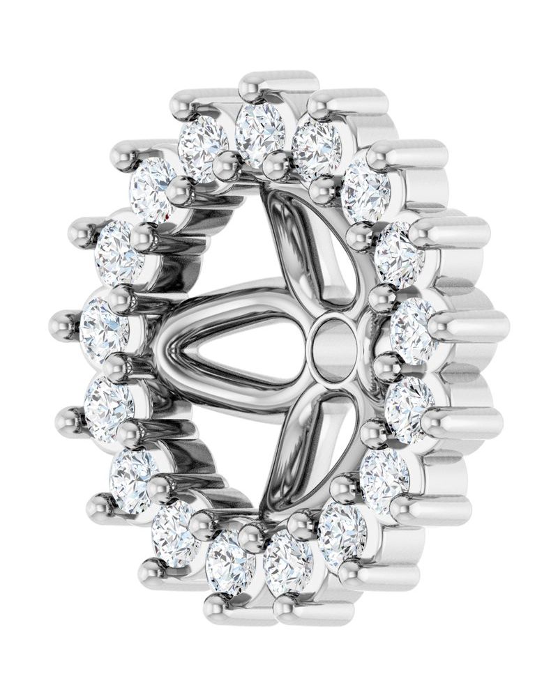 Jaqueta para Brinco Cravejada em Ouro 14k com Diamantes Naturais