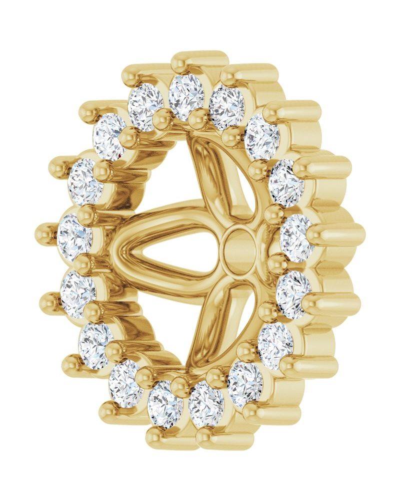 Jaqueta para Brinco Cravejada em Ouro 14k com Diamantes Naturais