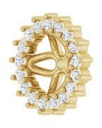 Jaqueta para Brinco Cravejada em Ouro 14k com Diamantes Naturais