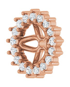 Jaqueta para Brinco Cravejada em Ouro 14k com Diamantes Naturais