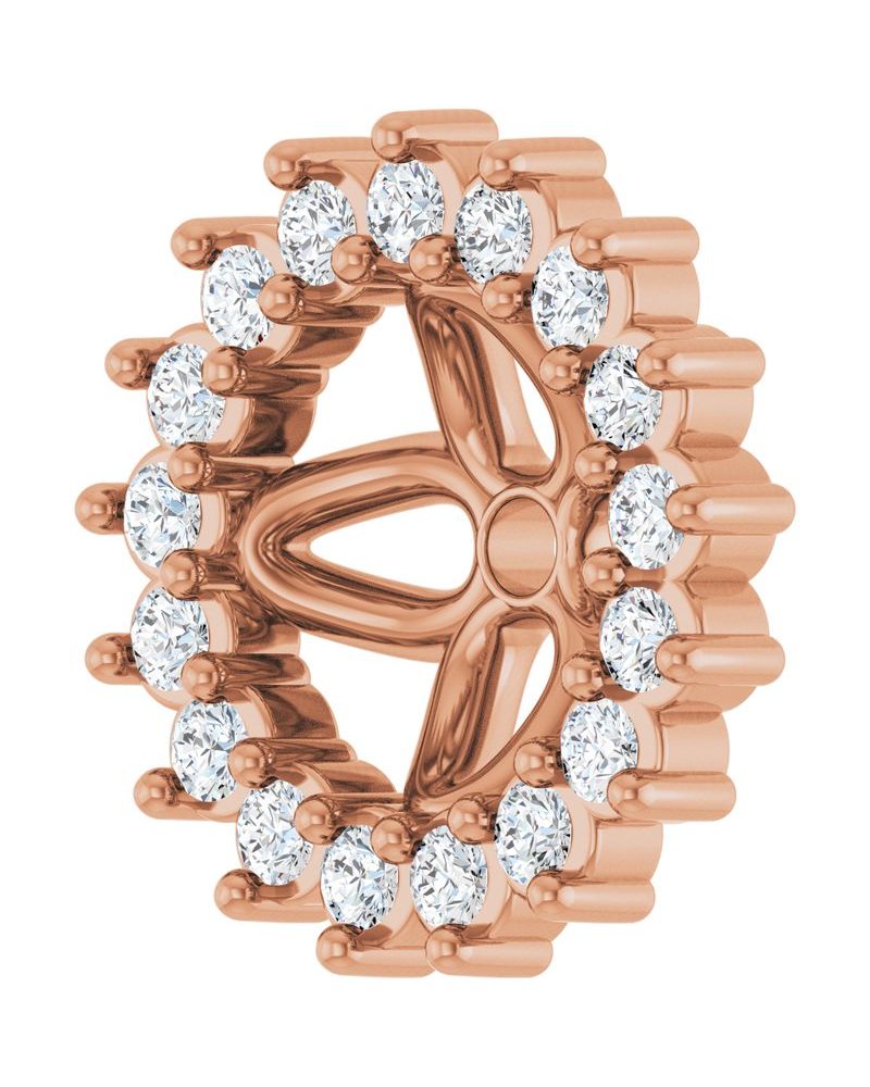 Jaqueta para Brinco Cravejada em Ouro 14k com Diamantes Naturais