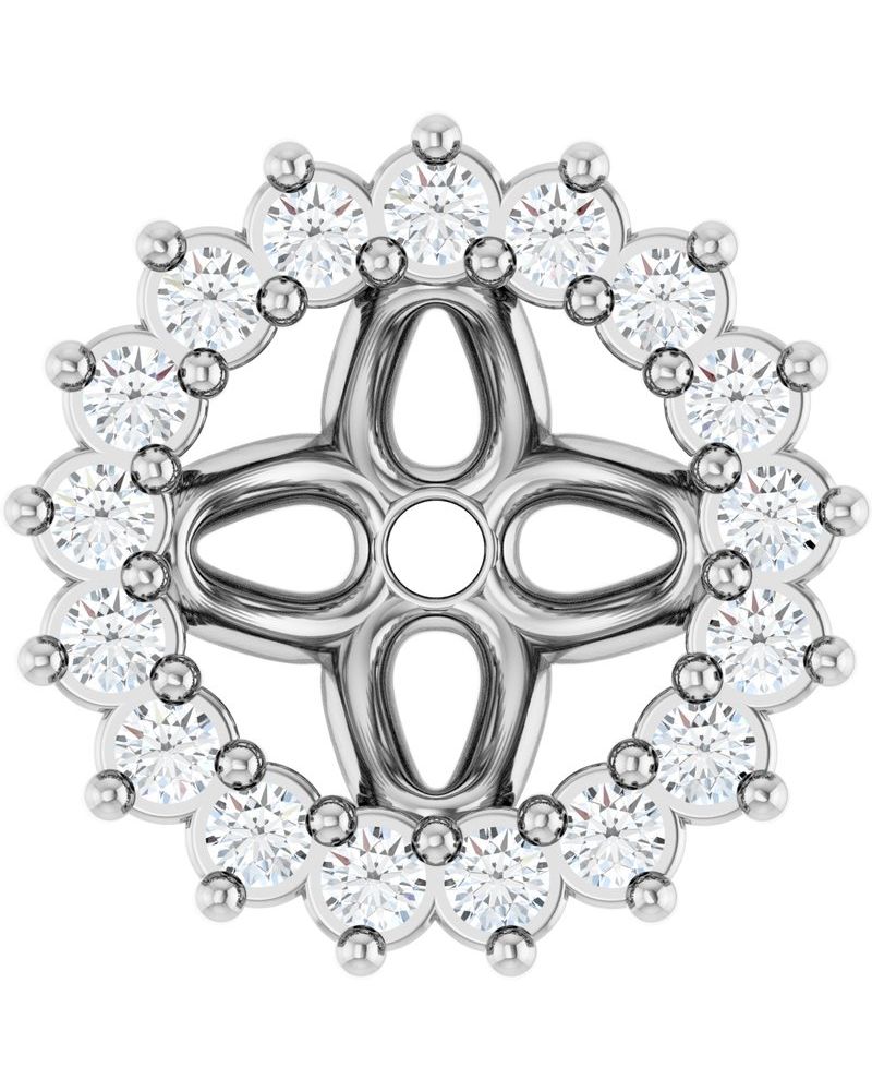 Jaqueta para Brinco Cravejada em Ouro 14k com Diamantes Naturais