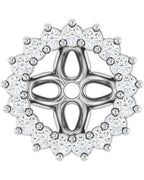 Jaqueta para Brinco Cravejada em Ouro 14k com Diamantes Naturais