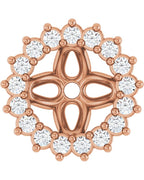 Jaqueta para Brinco Cravejada em Ouro 14k com Diamantes Naturais