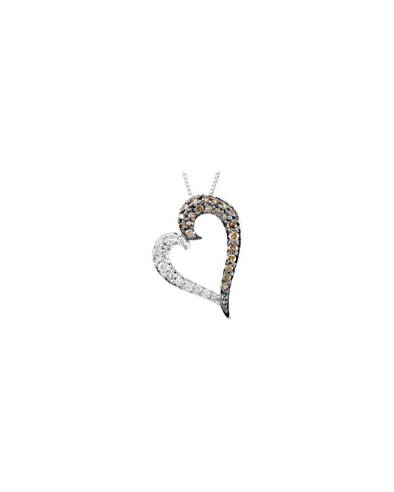 Colar Coração em Ouro 14k com Diamantes Naturais – Modelo 11