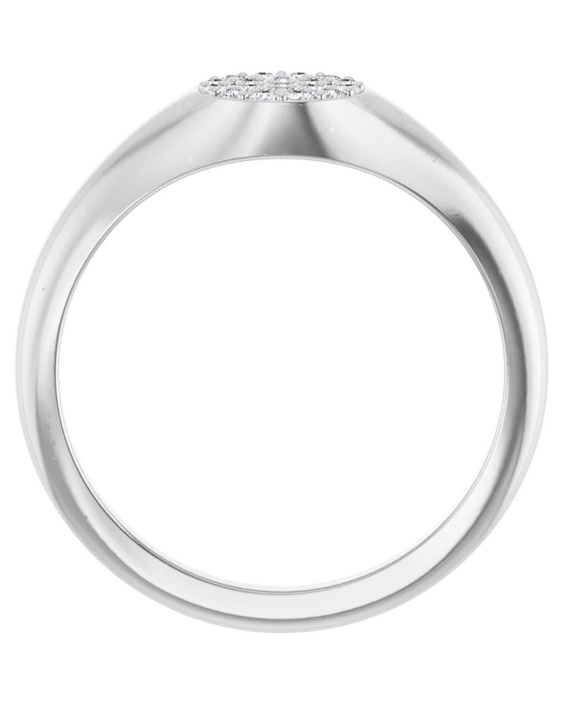 Anel Cluster Chevalier em Ouro 14k com Diamantes Naturais
