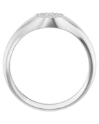Anel Cluster Chevalier em Ouro 14k com Diamantes Naturais
