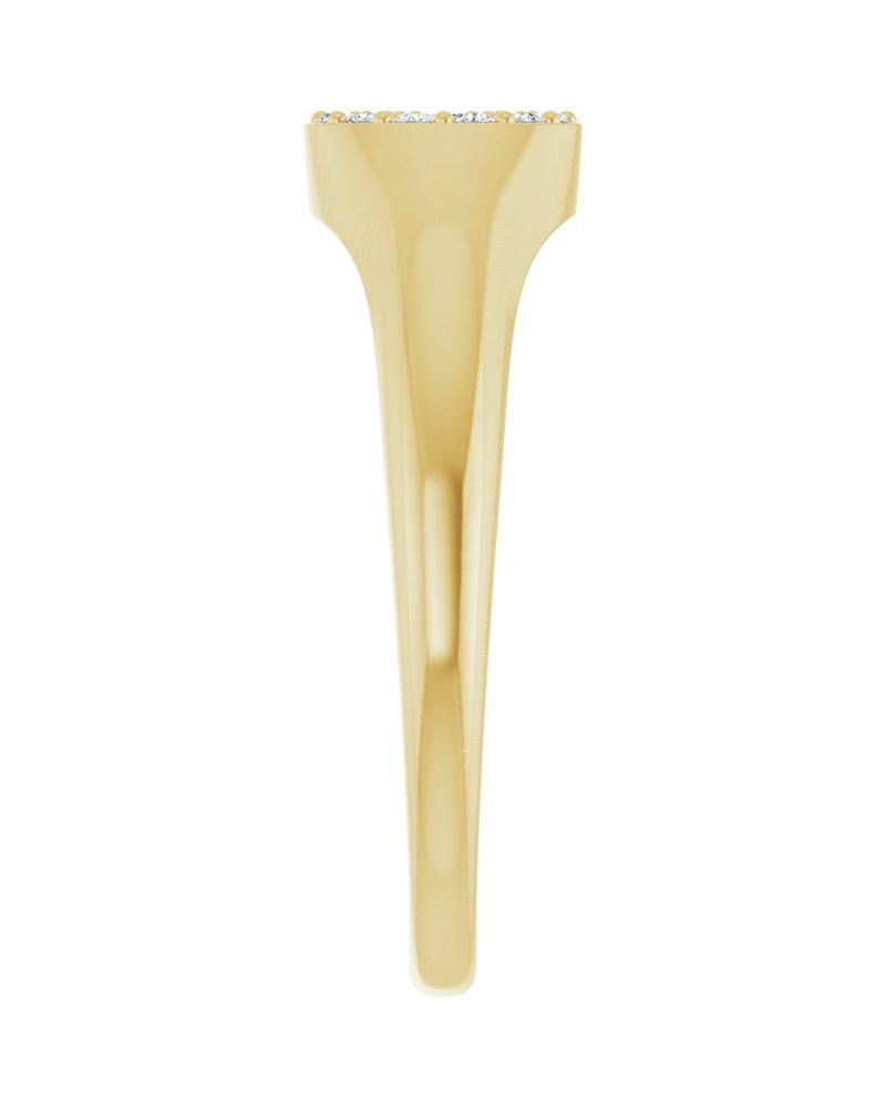 Anel Cluster Chevalier em Ouro 14k com Diamantes Naturais