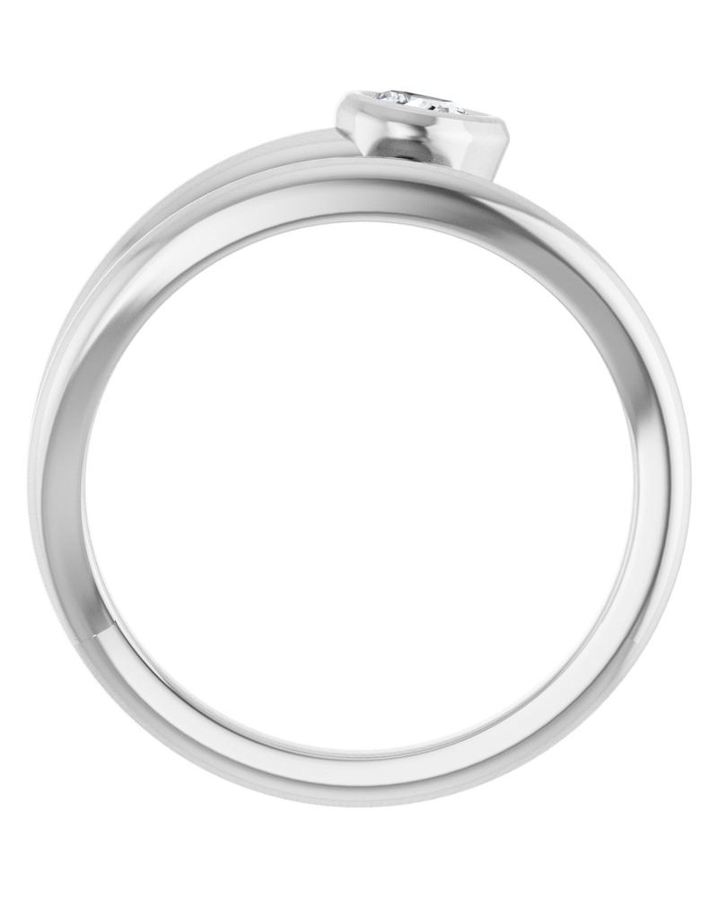 Anel Solitário em Ouro 14k com Diamantes de Laboratório