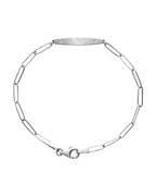 Pulseira Barra Curva para Gravação em Ouro 14k com Diamantes Naturais