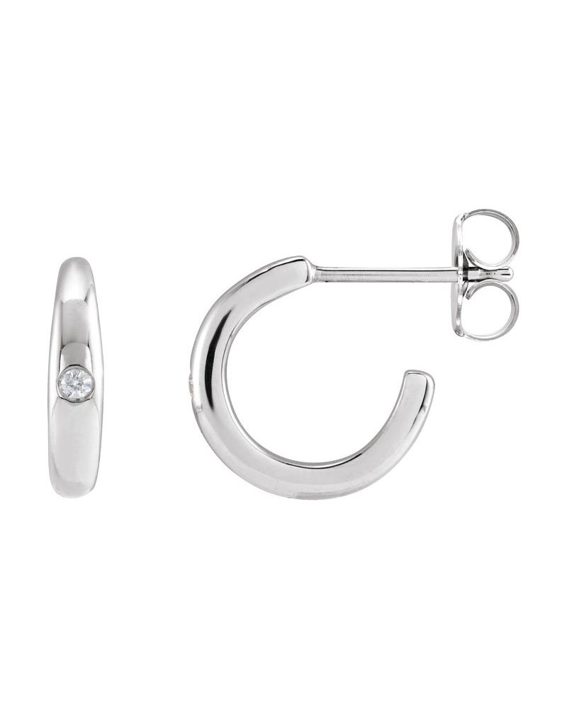 Brinco de Aro em Ouro 14k com Diamantes Naturais – Modelo 2