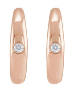 Brinco de Aro em Ouro 14k com Diamantes Naturais – Modelo 2