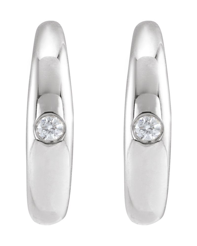 Brinco de Aro em Ouro 14k com Diamantes Naturais – Modelo 2