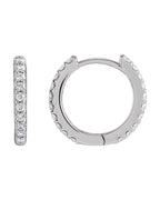 Brinco Huggie Cravejado em Ouro 14k com Diamantes de Laboratório