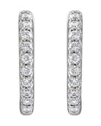 Brinco Huggie Cravejado em Ouro 14k com Diamantes de Laboratório