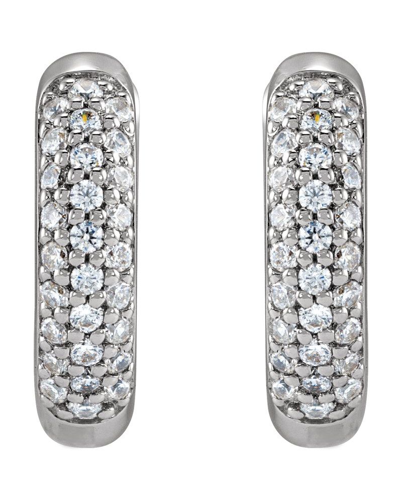 Brinco de Aro em Ouro 14k com Diamantes de Laboratório – Modelo 3