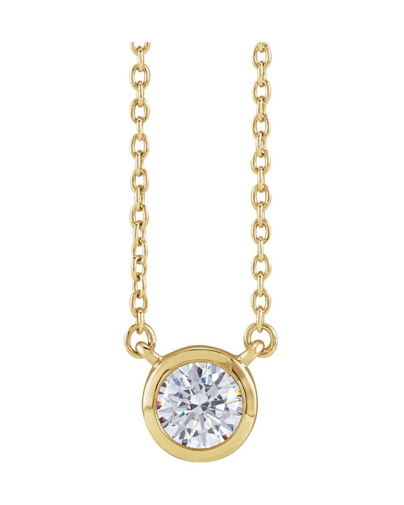 Colar em Ouro 14k com Diamantes de Laboratório