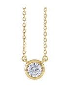 Colar em Ouro 14k com Diamantes de Laboratório