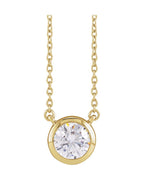 Colar em Ouro 14k com Diamantes de Laboratório