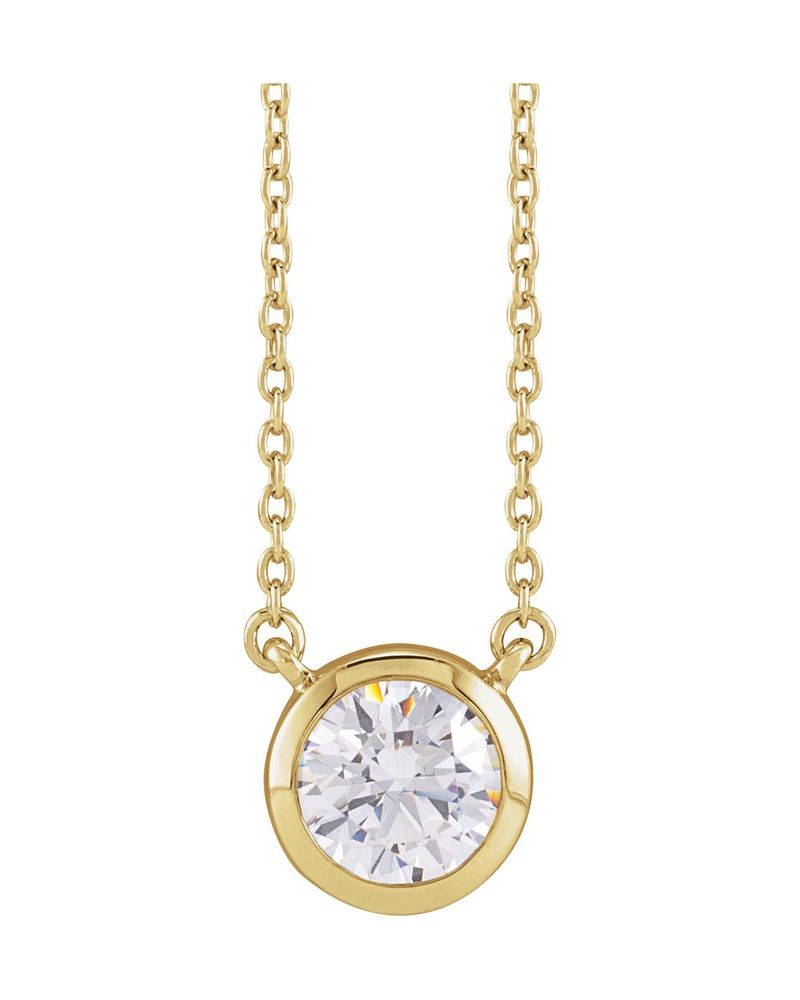 Colar em Ouro 14k com Diamantes de Laboratório